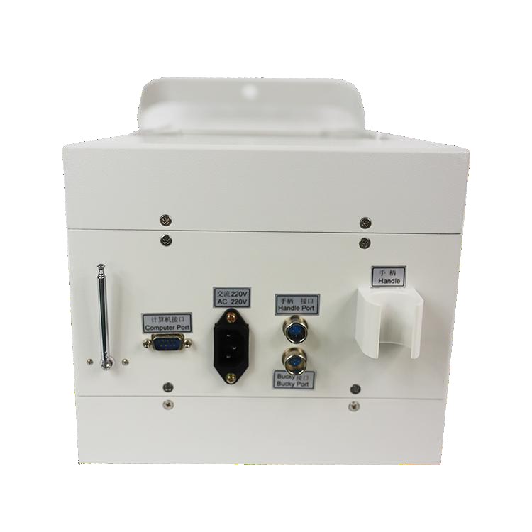 Rear panel — RS-232 computer port, hand-switch and Bucky ports