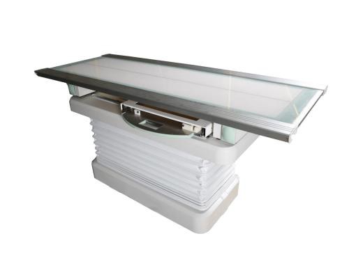 Fixed six-way floating table — acrylic/composite top