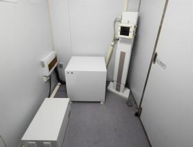 Examination room — generator cabinet and detector stand